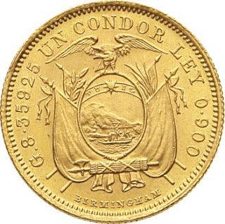 Ecuadorian 25 Sucres (Condor) gold coin