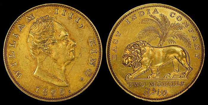 Indian Gold Mohur gold coin