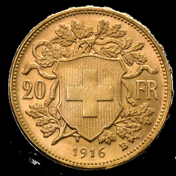 Swiss 20 Francs (Vreneli) gold coin